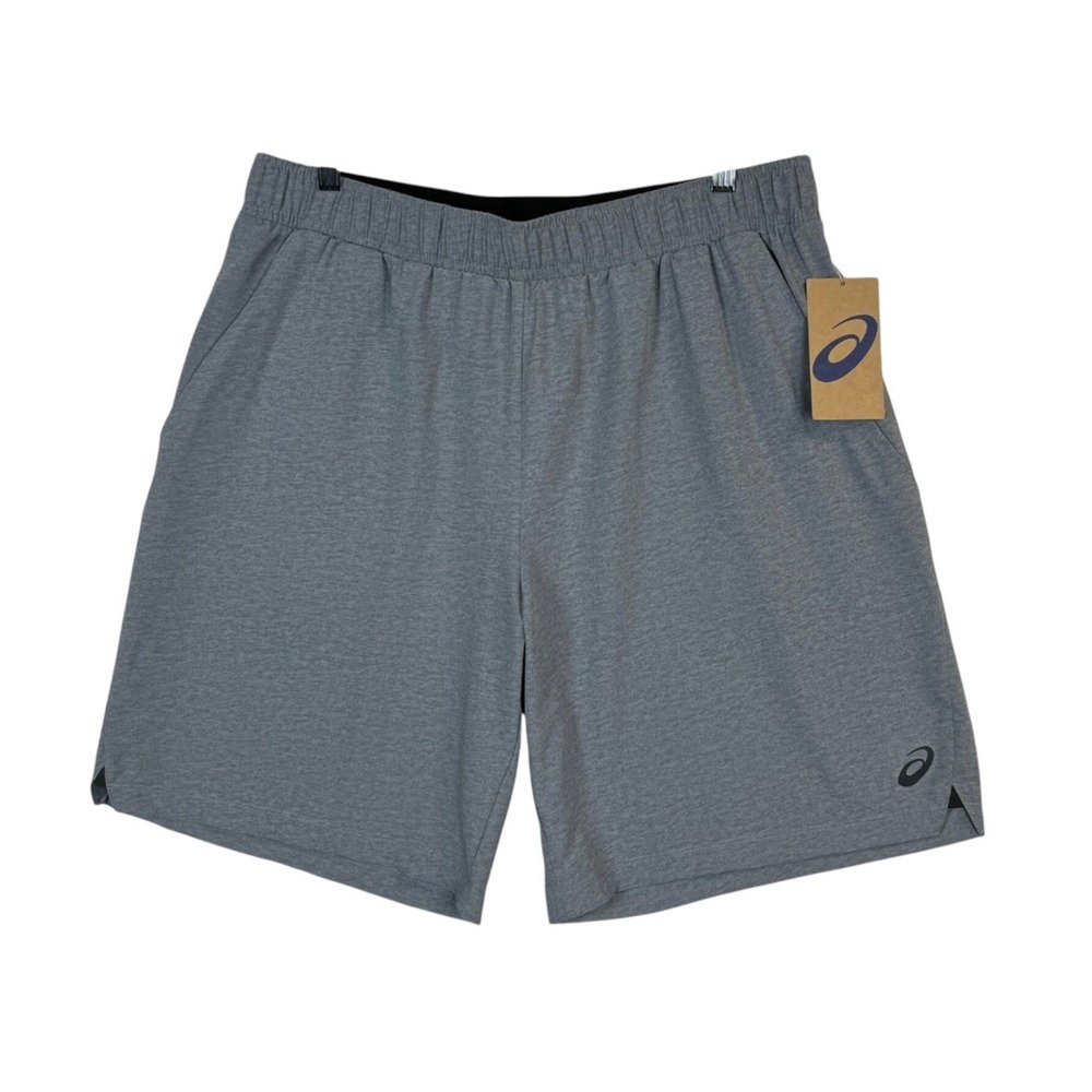 Asics Men's Woven Active Training Shorts Size‎ L (34x9") Gray Quick Dry Fabric